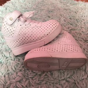 High top Fila sneakers with silver stars